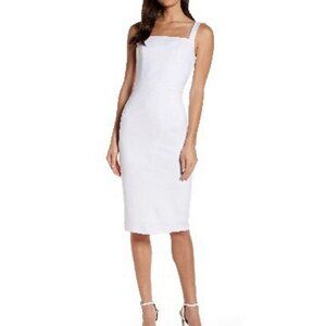 ALI & JAY Size L Womens Wisteria Wandering Sheath Midi Dress In White